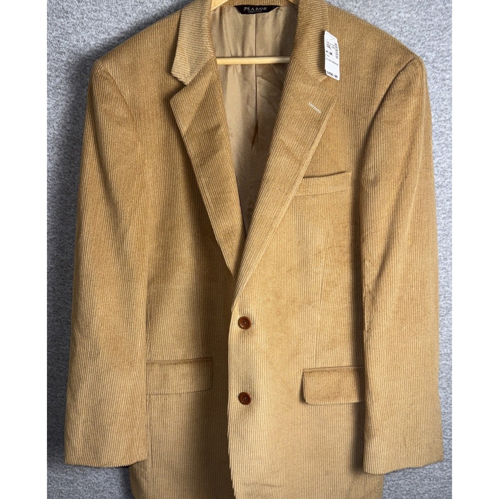 NWT JoS A Bank Mens Blazer 44L 70% Wool 30% Silk Color Camel Beautiful